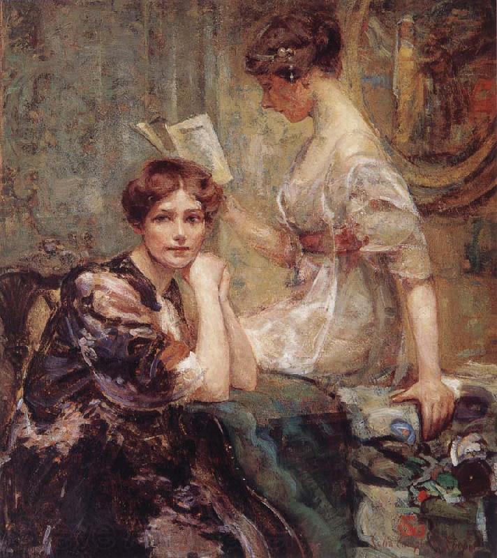 Colin Campbell Cooper Two Women Norge oil painting art